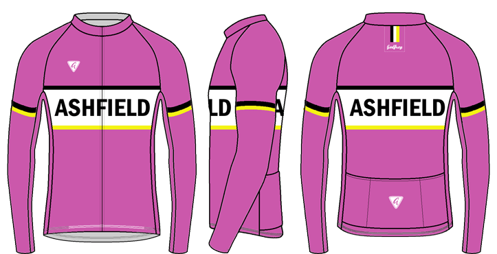 Pink - Custom L/S Classics Full-Zip Cycling Jersey
