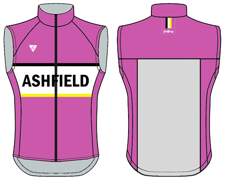Pink - Custom Full-Zip Cycling Gilet (Unlined)
