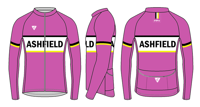 Pink - Custom L/S Full-zip Cycling Jacket (mesh lining)