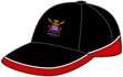  - Black with red trim - Teamwear Cap