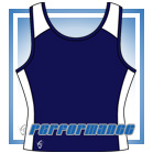 Pro Y-Back Navy/White Netball Top