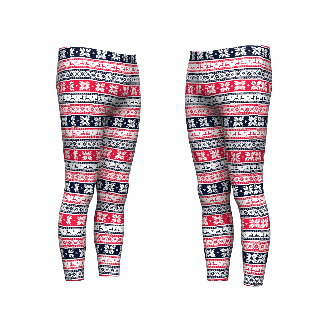Scando Leggings - Navy and Red