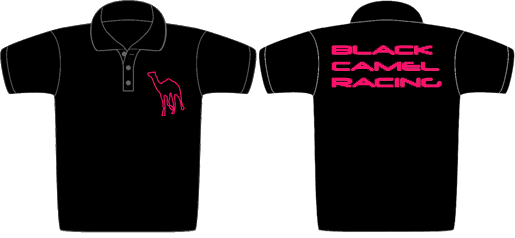 Black with Pink logo - Ladies Classic Polo