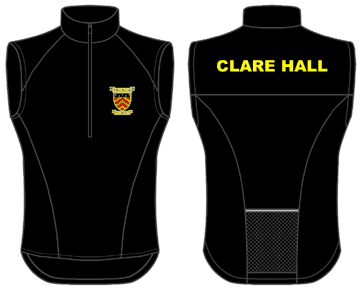 'Clare Hall' on the back - Elite Gilet