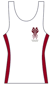 White with maroon under arm - Custom Singlet