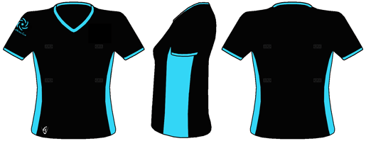 With Velcro - Netball V-neck Top (Short Sleeve)