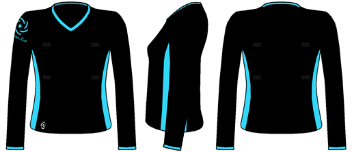 Netball V-neck Top (Long Sleeve)