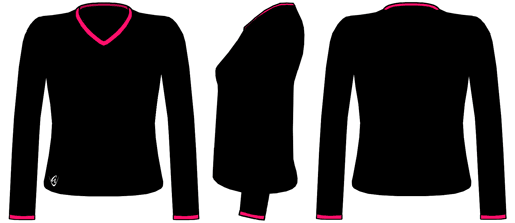 Netball V-neck Top (Long Sleeve)