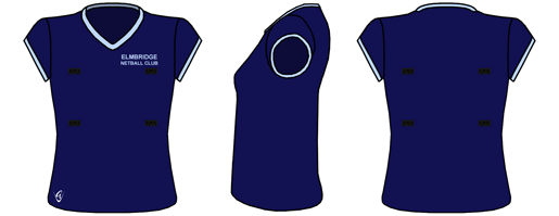 Netball V-neck Top (Cap Sleeve)