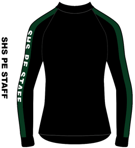 Black with bottle green stripe - Custom Performance Tee LS