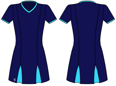 Godet Netball Dress (Short Sleeve)