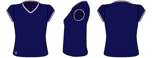 Netball V-neck Top (Cap Sleeve)