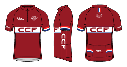 CCF - Maroon - S/S Classics Neck-Zip Cycling Jersey