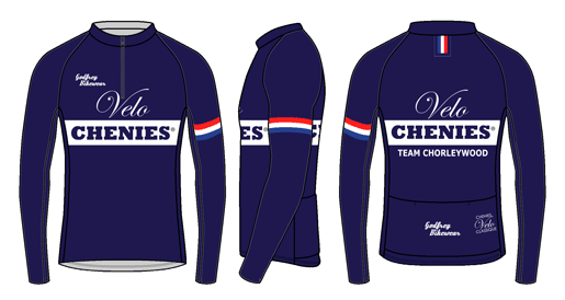 CVC - Navy - L/S Classics Neck-Zip Cycling Jersey