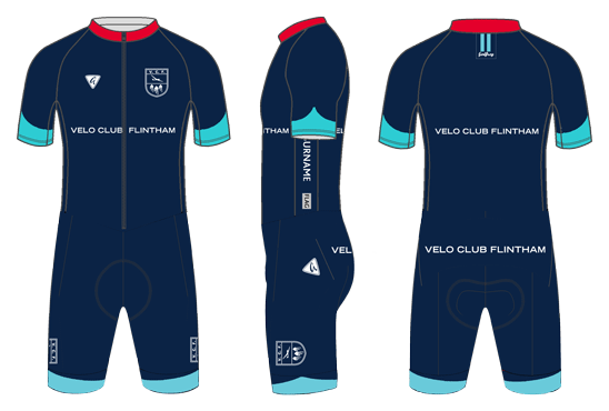 Blue - Custom Front-Zip Cycling RaceSuit