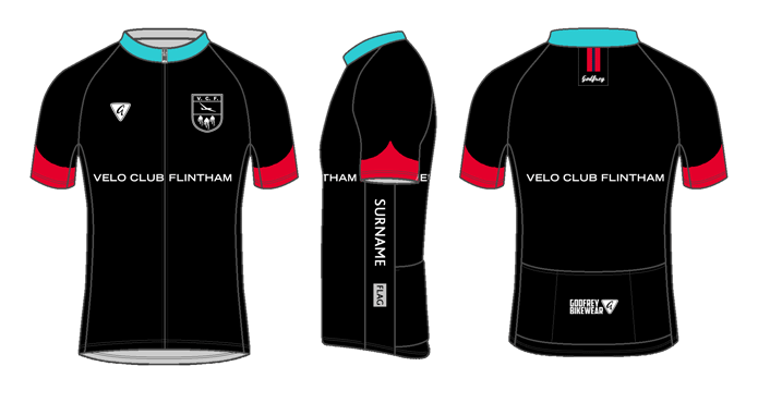 Black/Blue - Custom S/S Lightweight Full-Zip Cycling Jersey