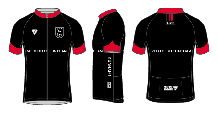 Black/Red - Custom S/S Lightweight Full-Zip Cycling Jersey