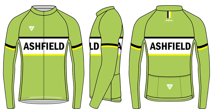 Green - Custom L/S Classics Full-Zip Cycling Jersey