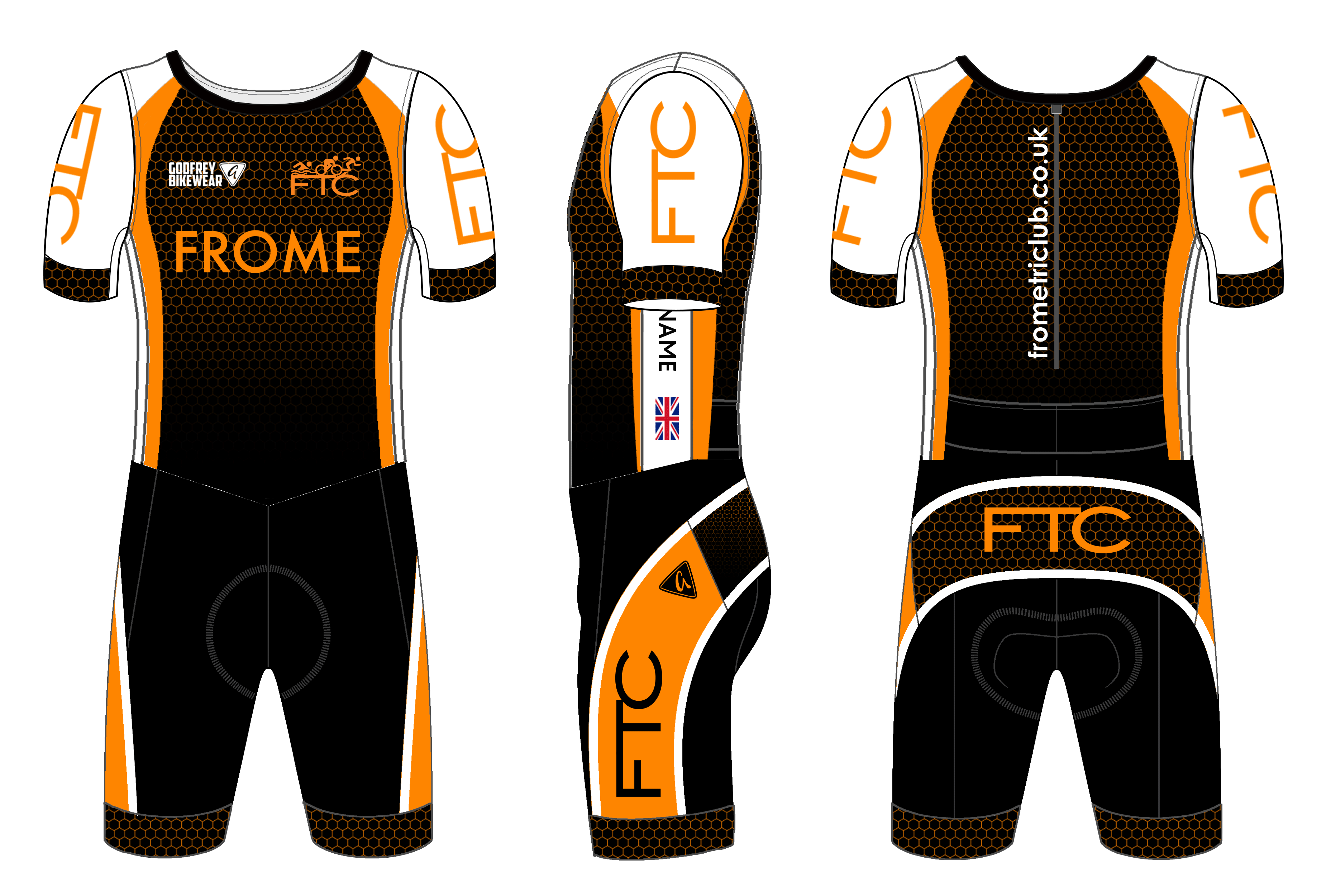 With Back Pocket - Custom Short Sleeve Triathlon Suit