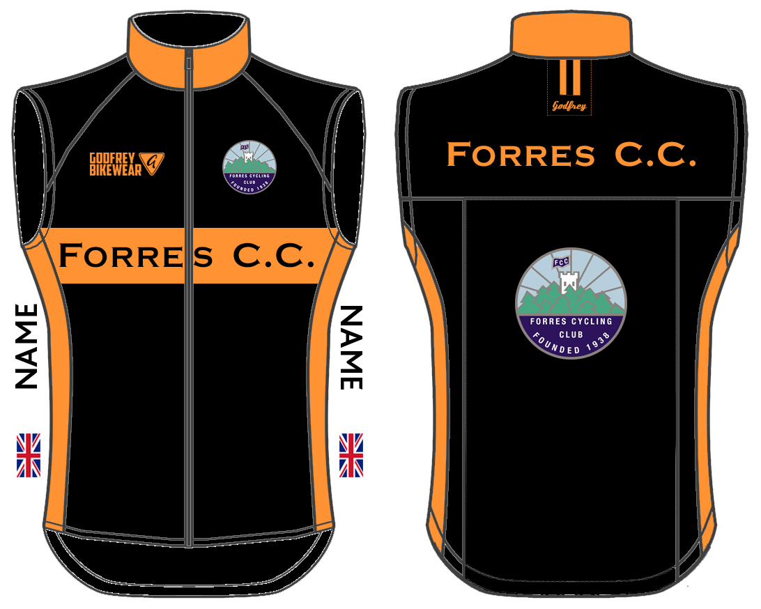 Custom Full-Zip Cycling Gilet (fleece lining)