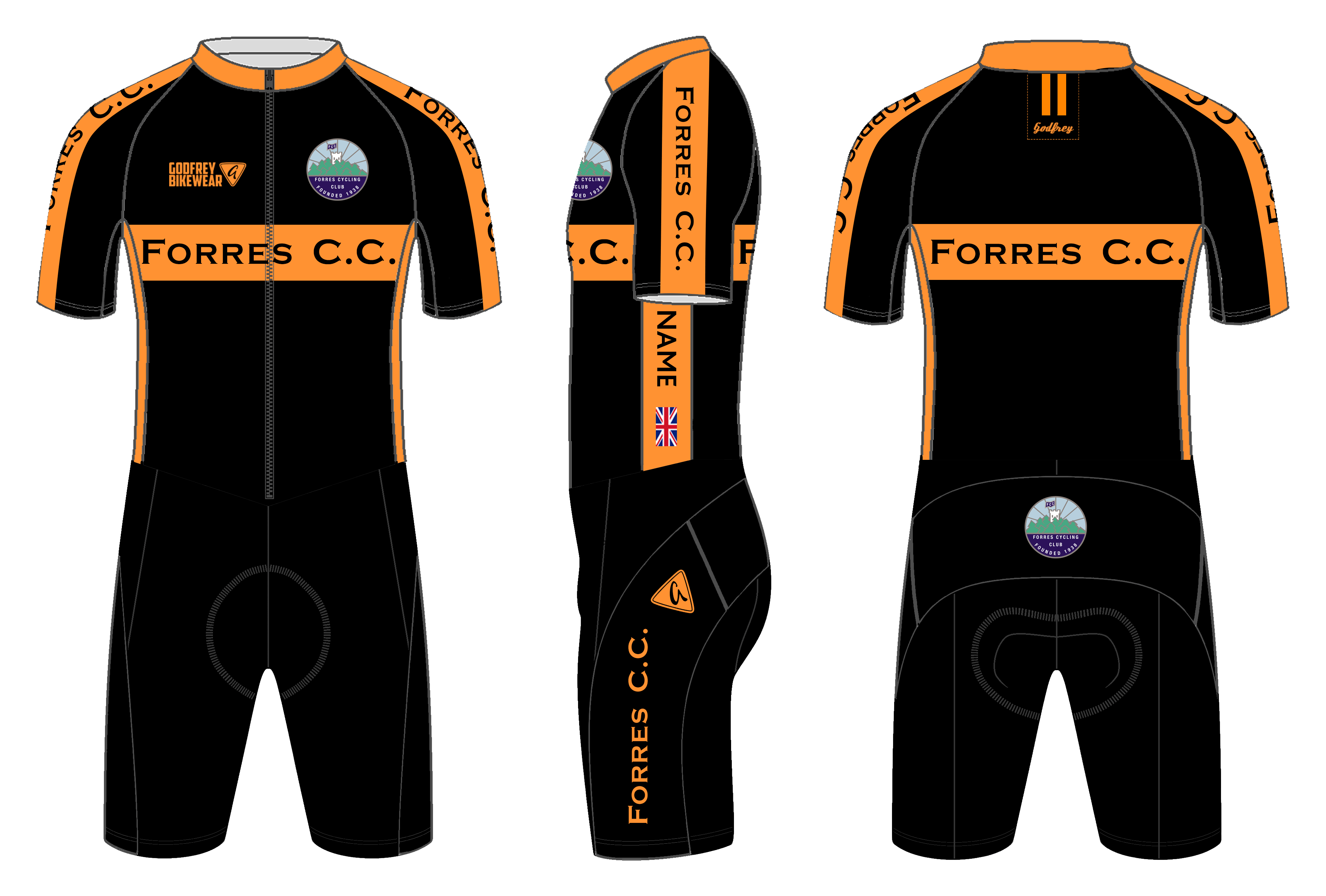 Custom Front-Zip Cycling RaceSuit