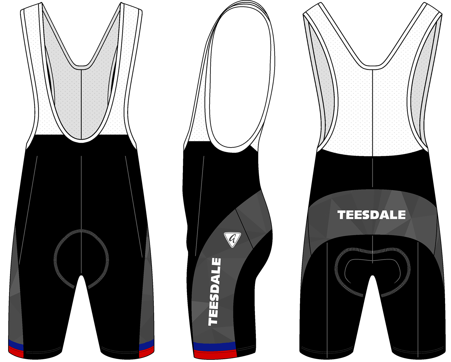 Grey - Custom Cycling Bib Shorts