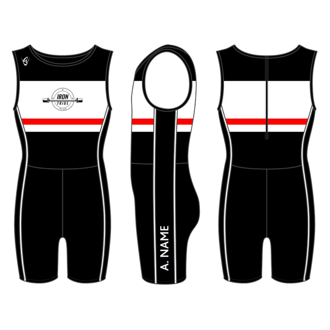 White Piping - Custom Weightlifting Suit