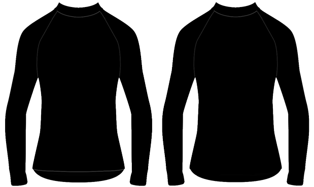 Black - Performance Tee LS Plain