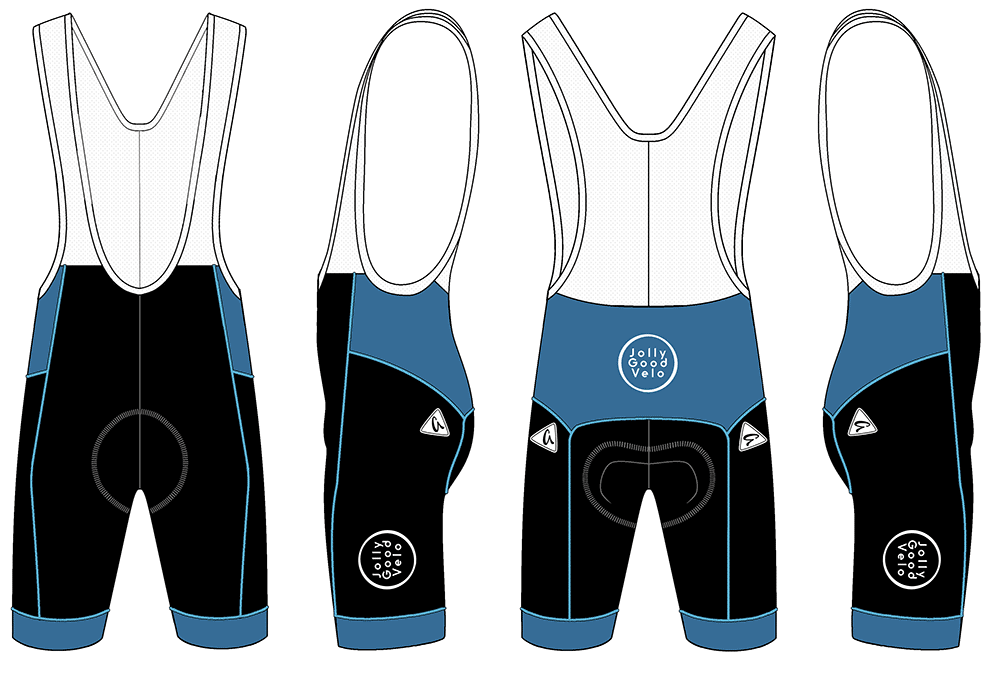 Blue Stripe - Elite Cycling Bib Shorts