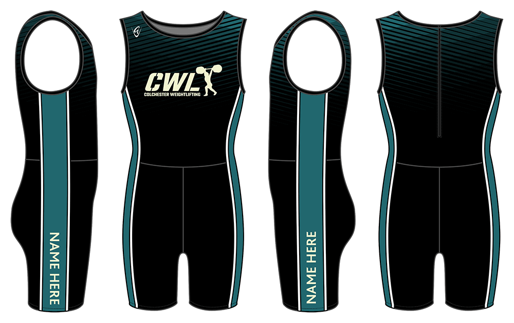 Custom Weightlifting Suit - Teal