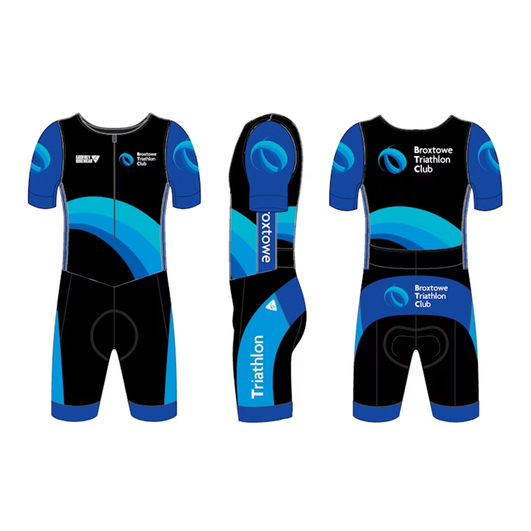 Custom Short Sleeve Triathlon Suit Front Zip