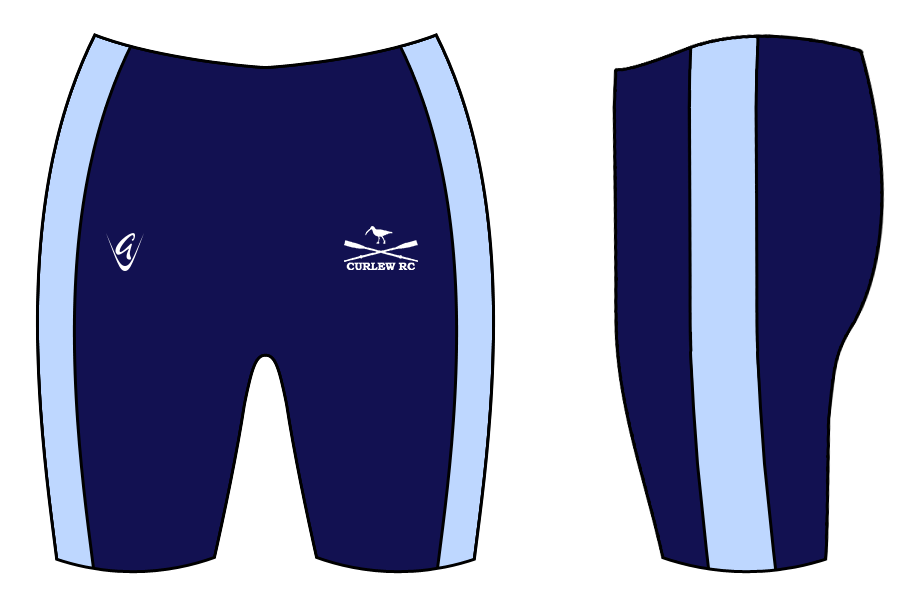 Fancy Rowing Shorts Custom Performance Shorts - Curlew Rowing Club - Godfrey