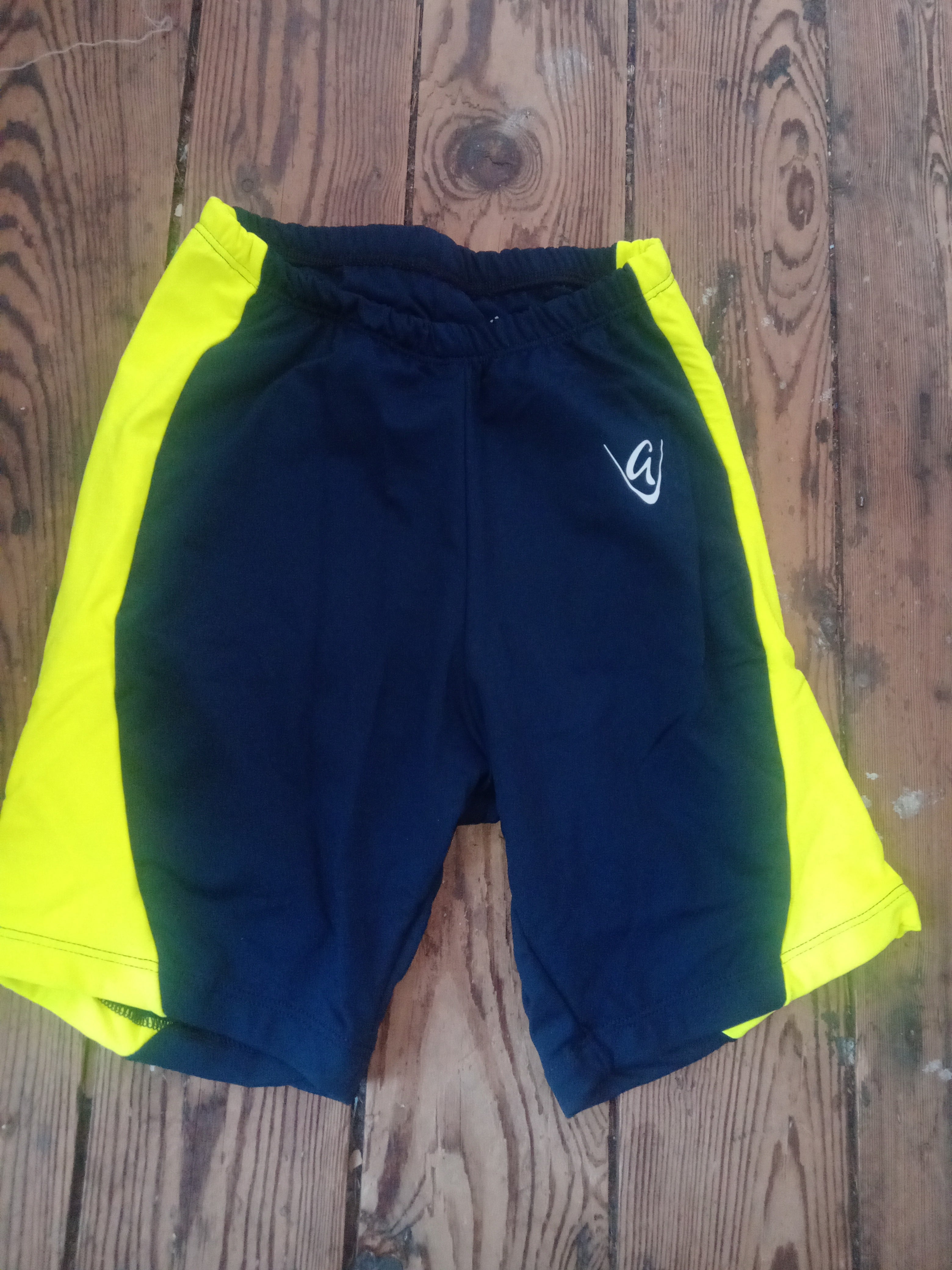 Clearance Performance Navy/Fluro Yellow Shorts - Medium