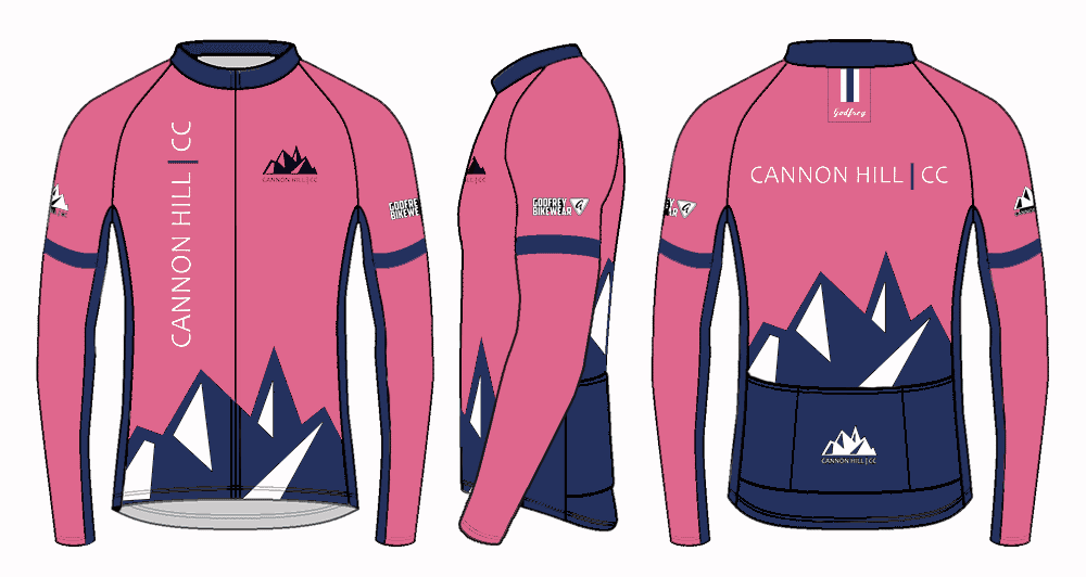 Pink - Custom L/S Classics Full-Zip Cycling Jersey