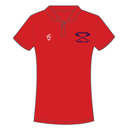 Red with back print - Classic Polo