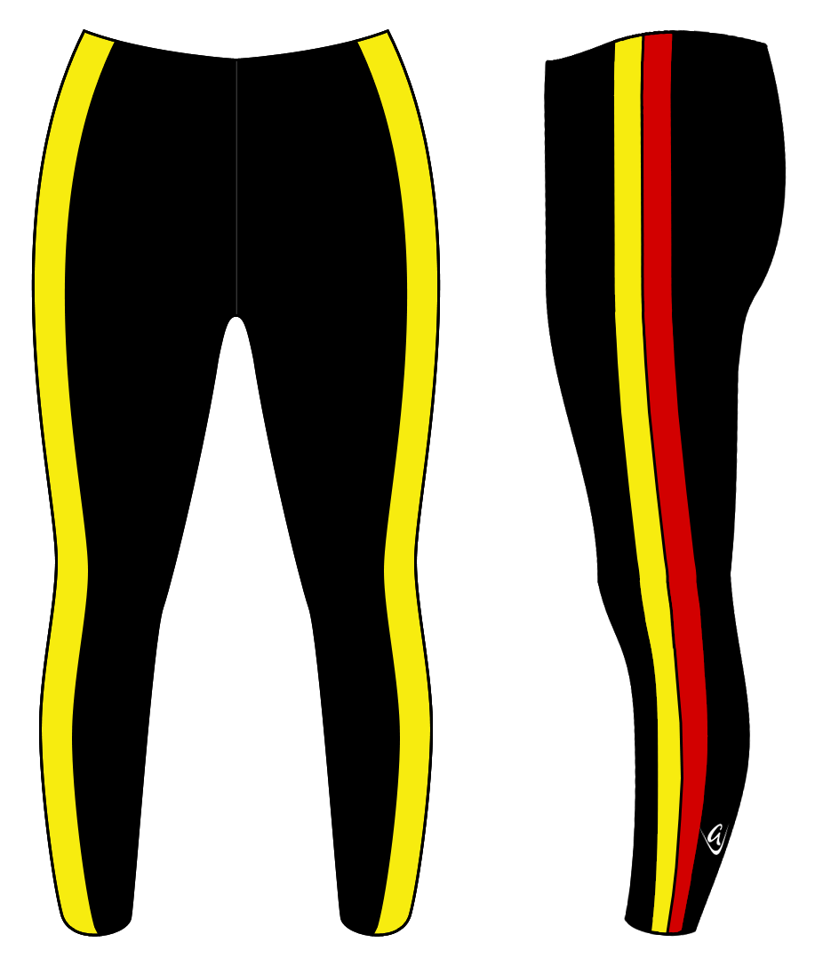 Red & Yellow Stripes - Custom Leggings