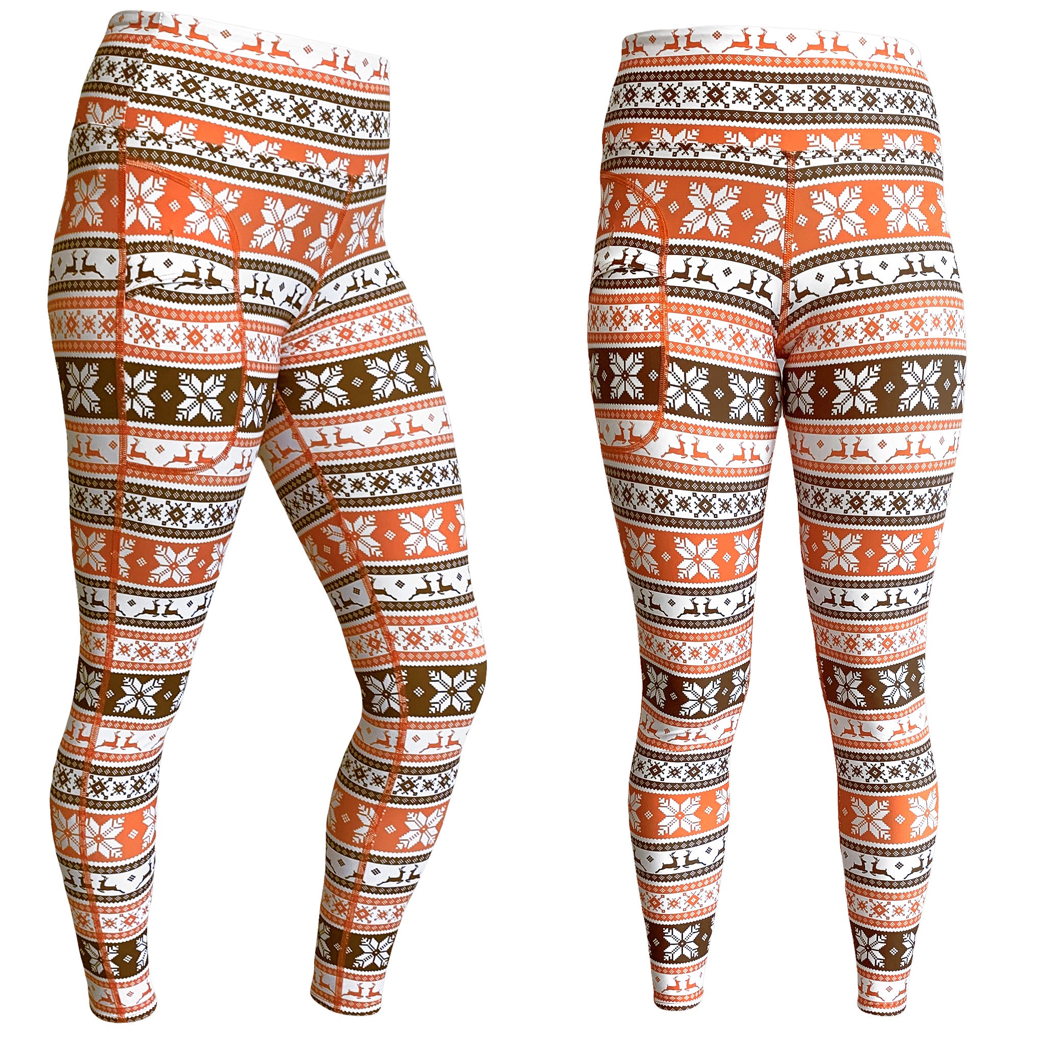 Ladies Lifestyle Leggings - Scando Chocolate Orange