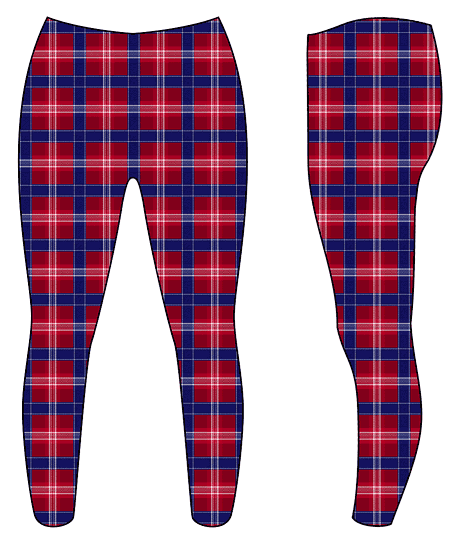 Senior Mens + Womens Squad Tartan - Custom Leggings