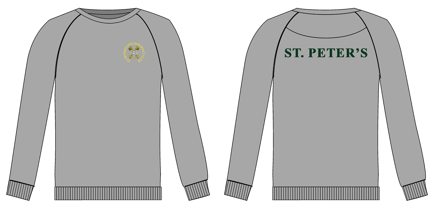 Grey - Sweatshirt Embroidered Logo & Back Print