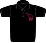  - Black with Pink logo - Ladies Classic Polo