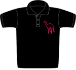 Black with Pink logo - Ladies Classic Polo