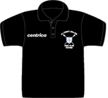 - Black with White Crest - Classic Polo