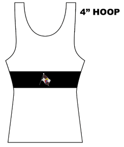 White with black hoop - Custom Singlet