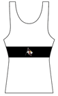  - White with black hoop - Custom Singlet