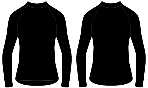 Black - Performance Tee LS Plain