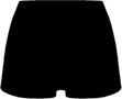  - Black Binding - Netball Mini Shorts