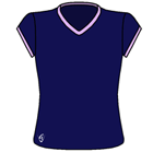  - Netball V-neck Top (Cap Sleeve)