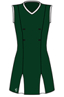  - Green with Velcro - Godet Netball Dress (Sleeveless)