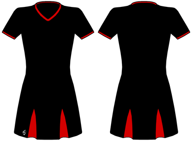  - Godet Netball Dress (Short Sleeve)