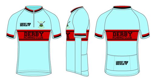 Cambridge Blue - Custom S/S Classics Neck-Zip Cycling Jersey
